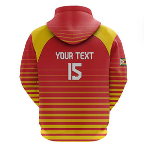 Custom Zimbabwe Cricket Zip Hoodie Come On Chevrons - African Pride