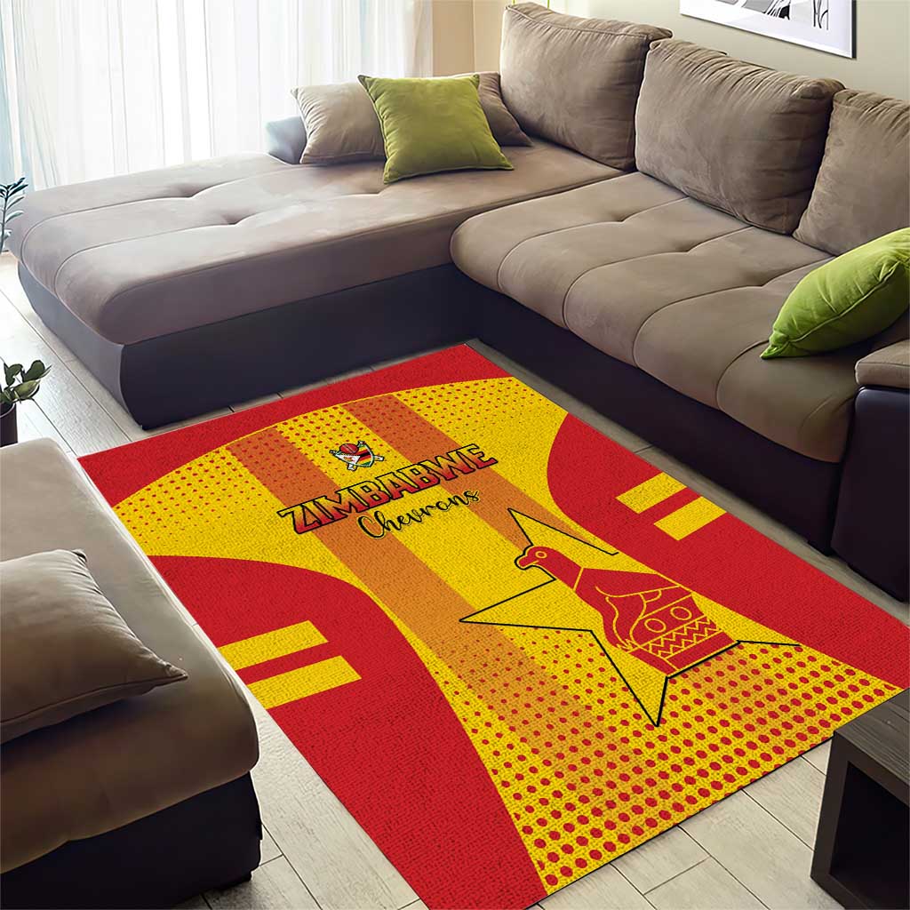 Zimbabwe Cricket Area Rug Sporty Style LT15