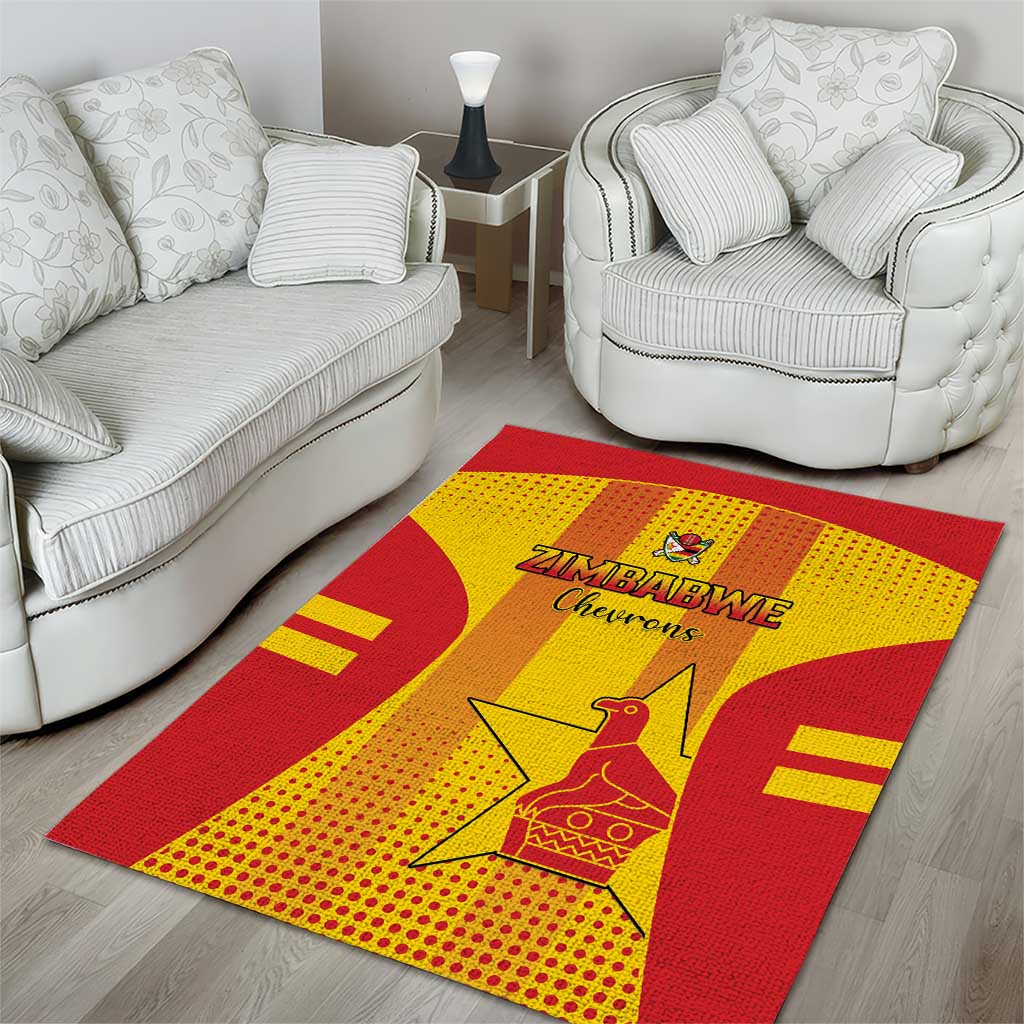 Zimbabwe Cricket Area Rug Sporty Style LT15