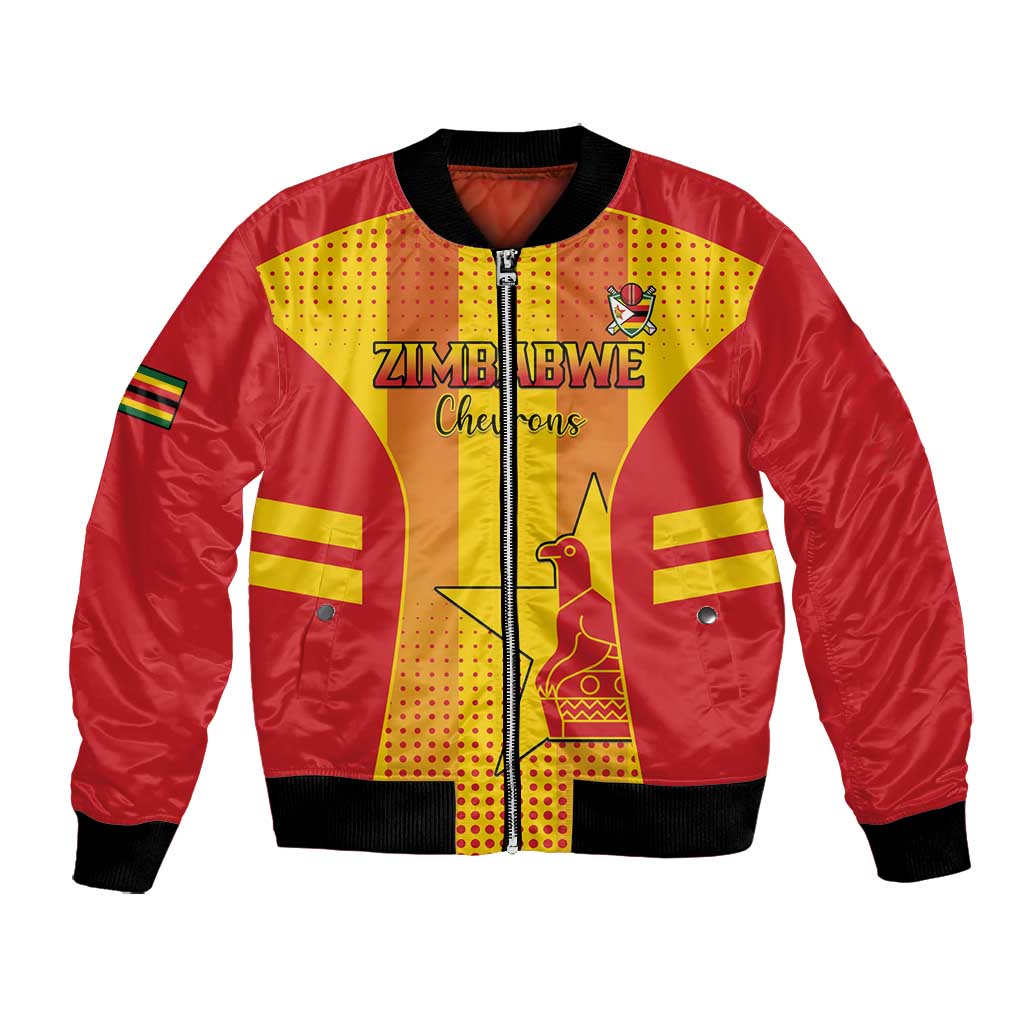 Custom Zimbabwe Cricket Bomber Jacket Sporty Style - African Pride