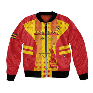 Custom Zimbabwe Cricket Bomber Jacket Sporty Style - African Pride