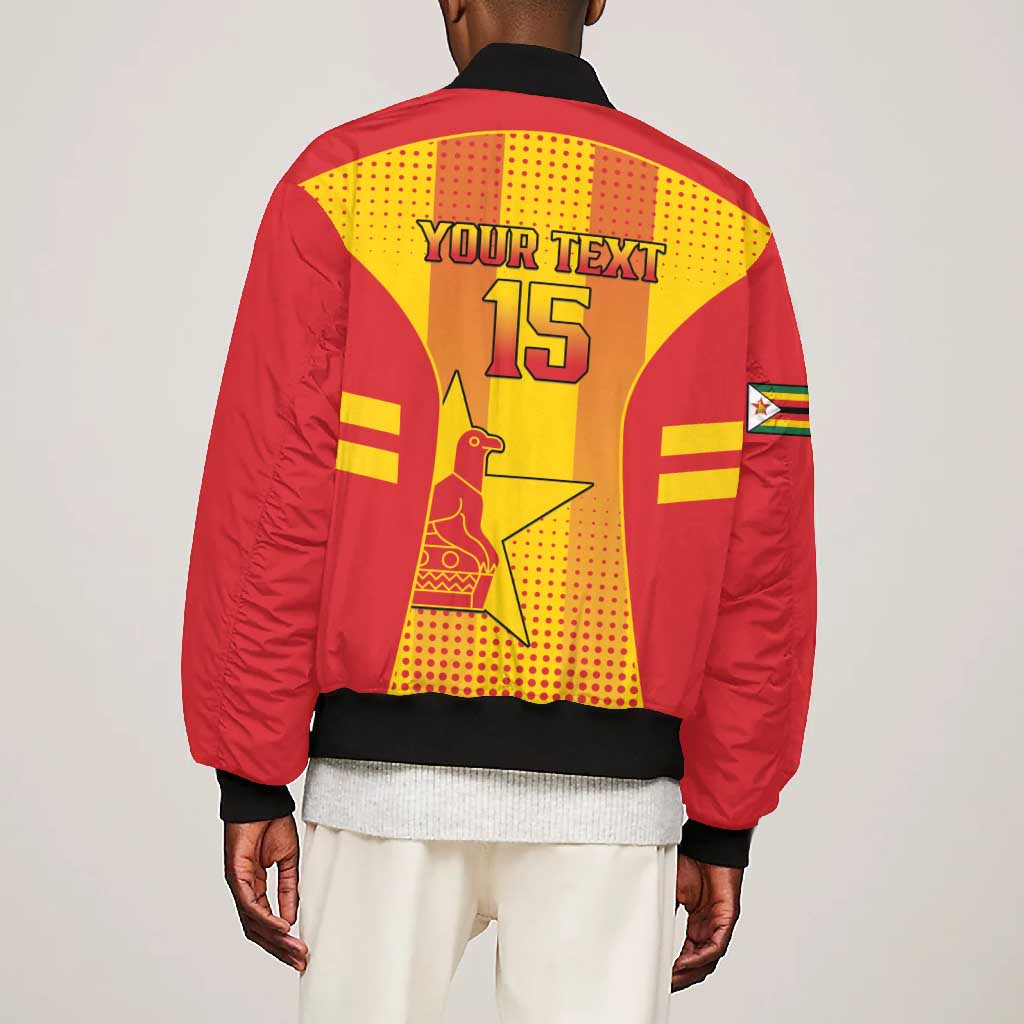 Custom Zimbabwe Cricket Bomber Jacket Sporty Style - African Pride