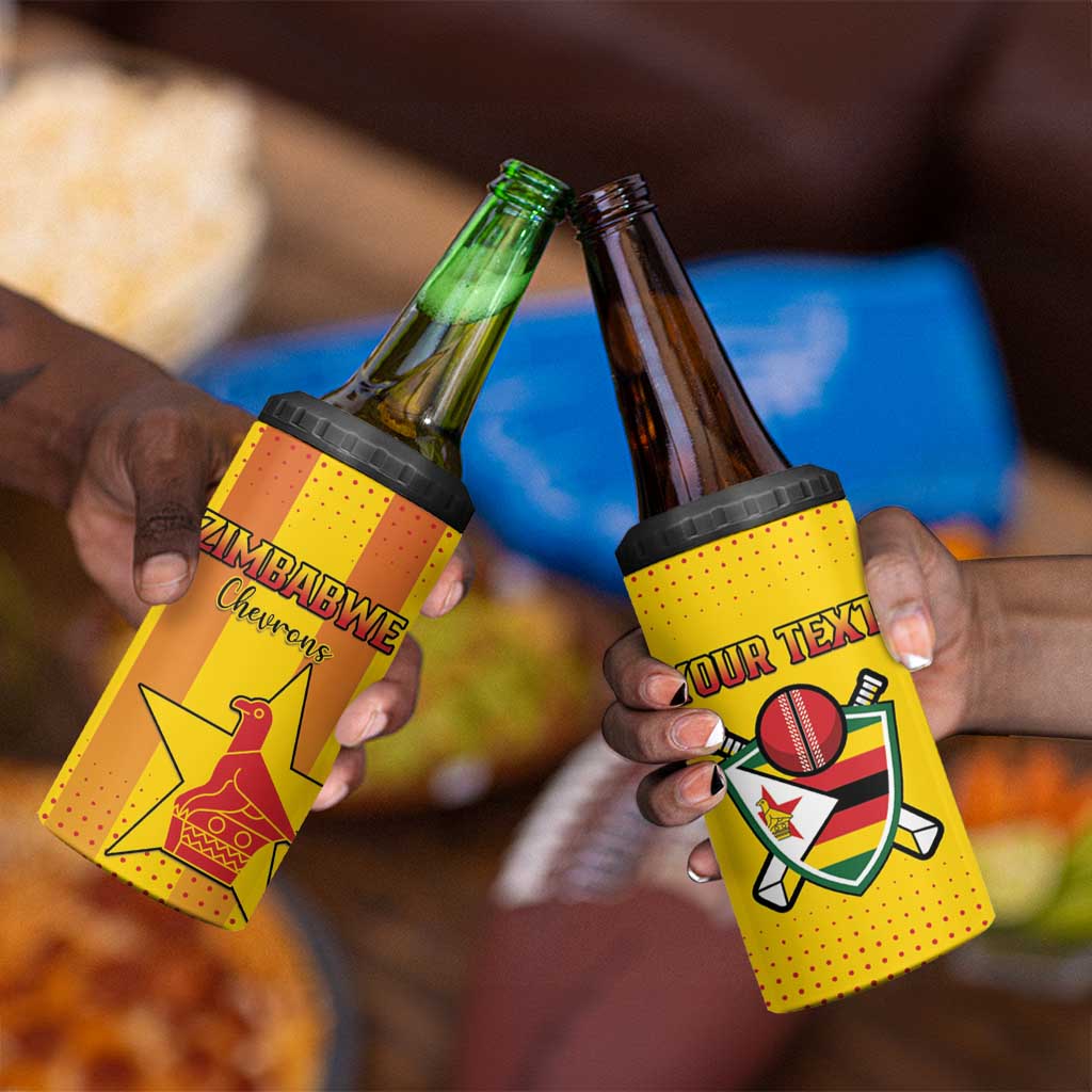 Custom Zimbabwe Cricket 4 in 1 Can Cooler Tumbler Sporty Style - African Pride