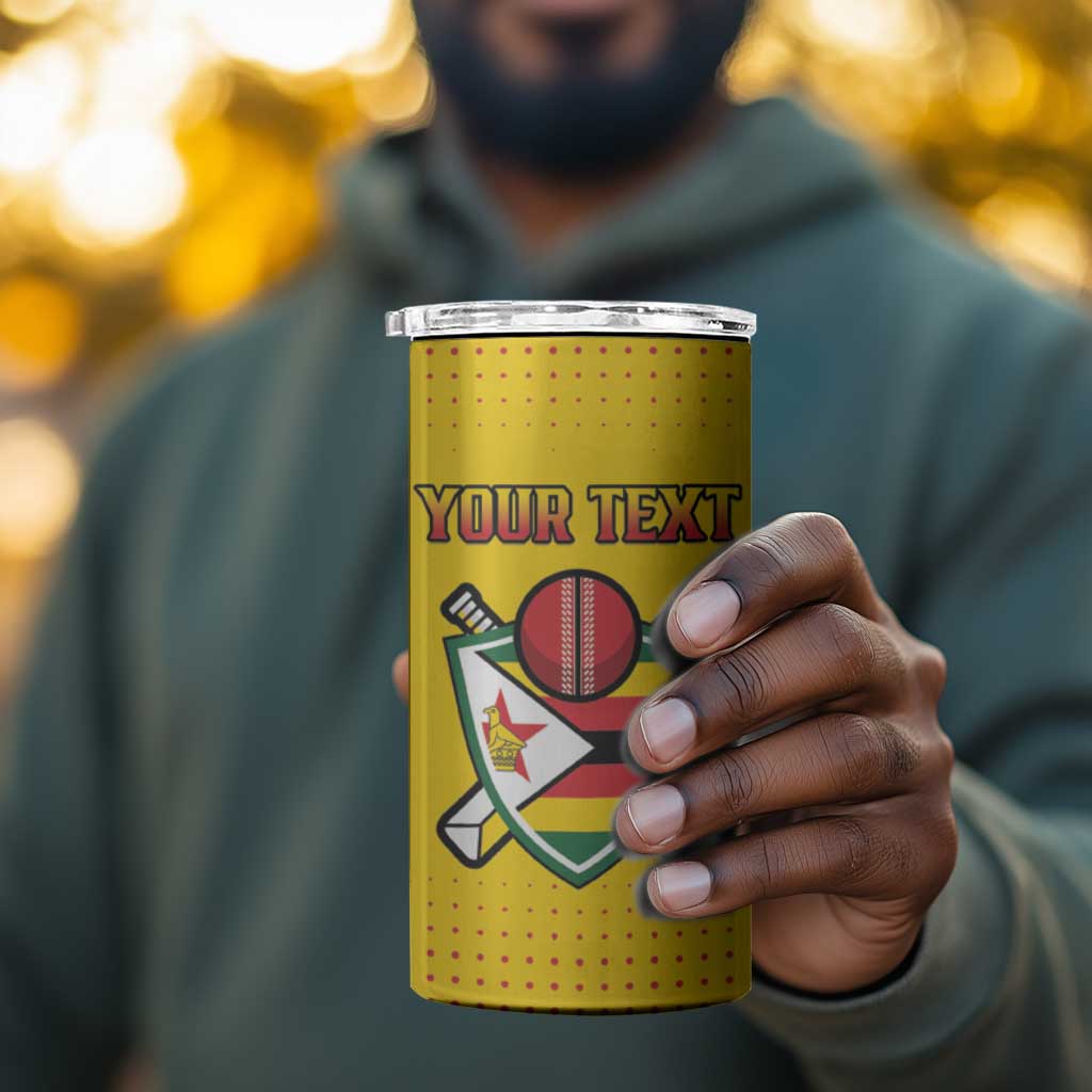 Custom Zimbabwe Cricket 4 in 1 Can Cooler Tumbler Sporty Style - African Pride