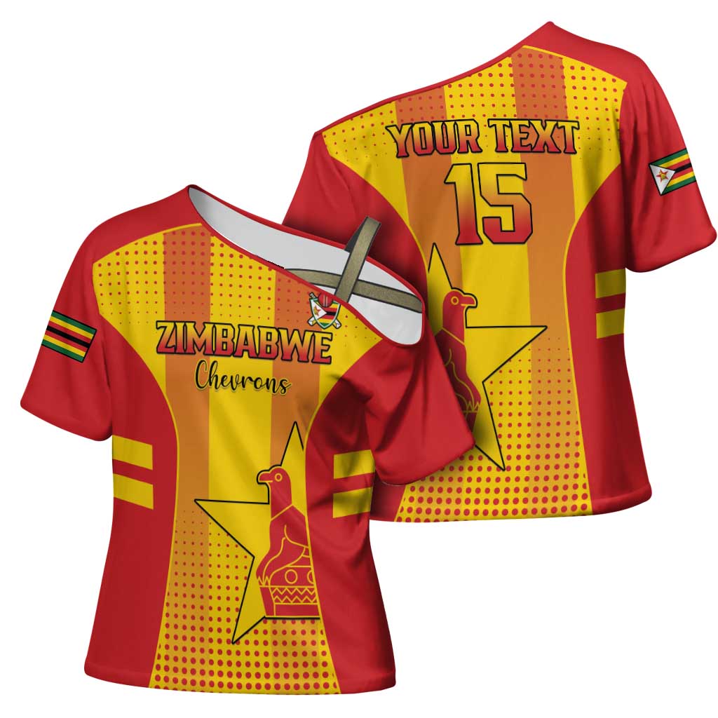 Custom Zimbabwe Cricket Cross Shoulder Shirt Go Champions