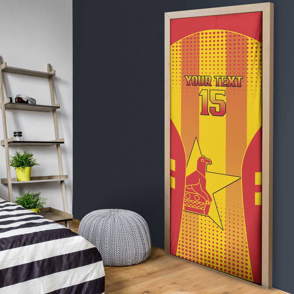 Custom Zimbabwe Cricket Door Cover Go Champions