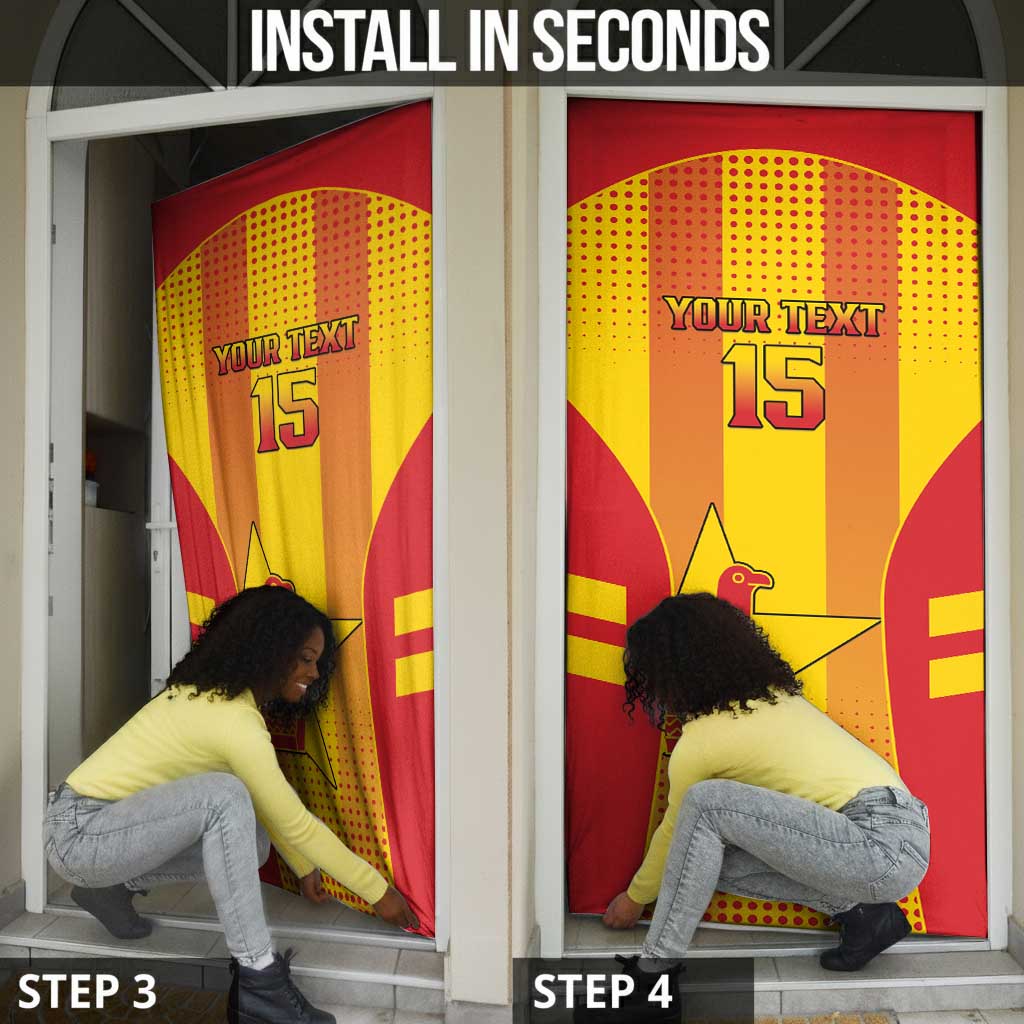 Custom Zimbabwe Cricket Door Cover Go Champions