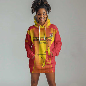 Custom Zimbabwe Cricket Hoodie Dress Sporty Style - African Pride