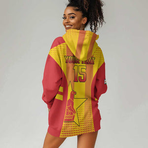Custom Zimbabwe Cricket Hoodie Dress Sporty Style - African Pride