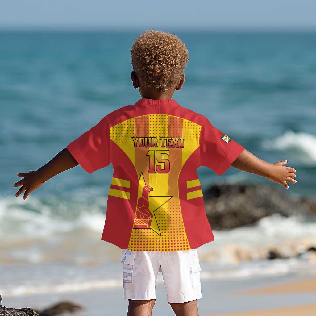 Custom Zimbabwe Cricket Kid Hawaiian Shirt Sporty Style - African Pride