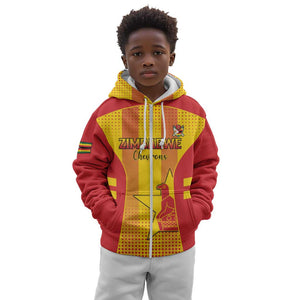 Custom Zimbabwe Cricket Kid Hoodie Sporty Style - African Pride