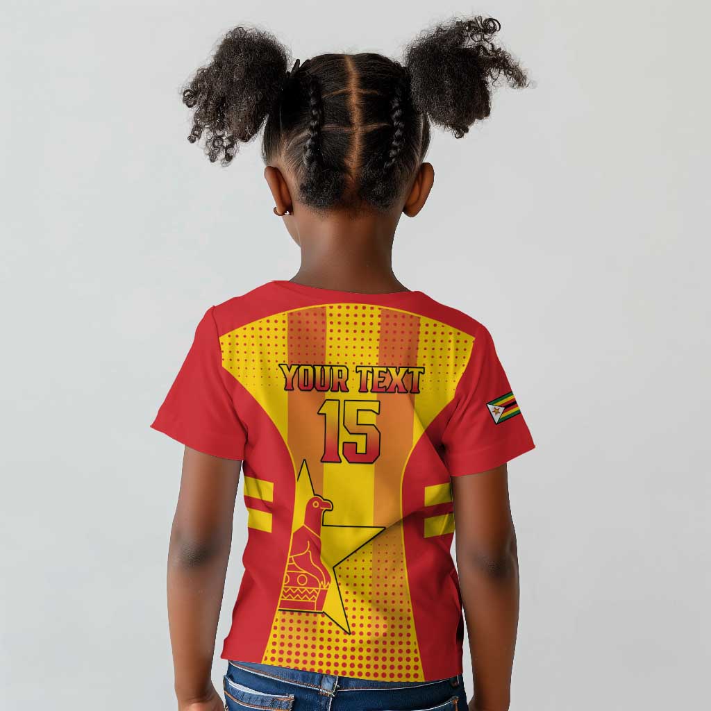 Custom Zimbabwe Cricket Kid T shirt Sporty Style - African Pride