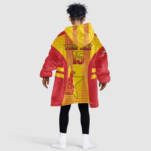 Custom Zimbabwe Cricket Kid Wearable Blanket Hoodie Sporty Style - African Pride