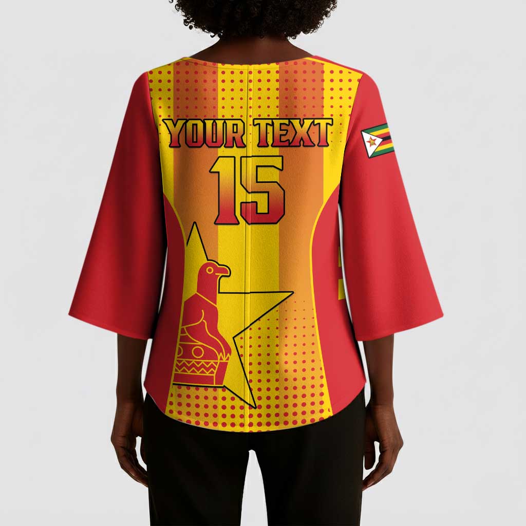 Custom Zimbabwe Cricket Kimono Sleeve Blouse Go Champions