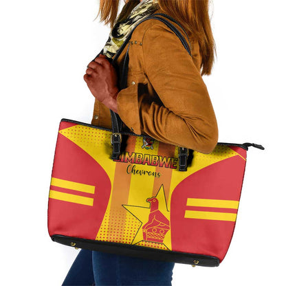 Zimbabwe Cricket Leather Tote Bag Sporty Style LT15