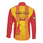 Custom Zimbabwe Cricket Long Sleeve Button Shirt Sporty Style - African Pride
