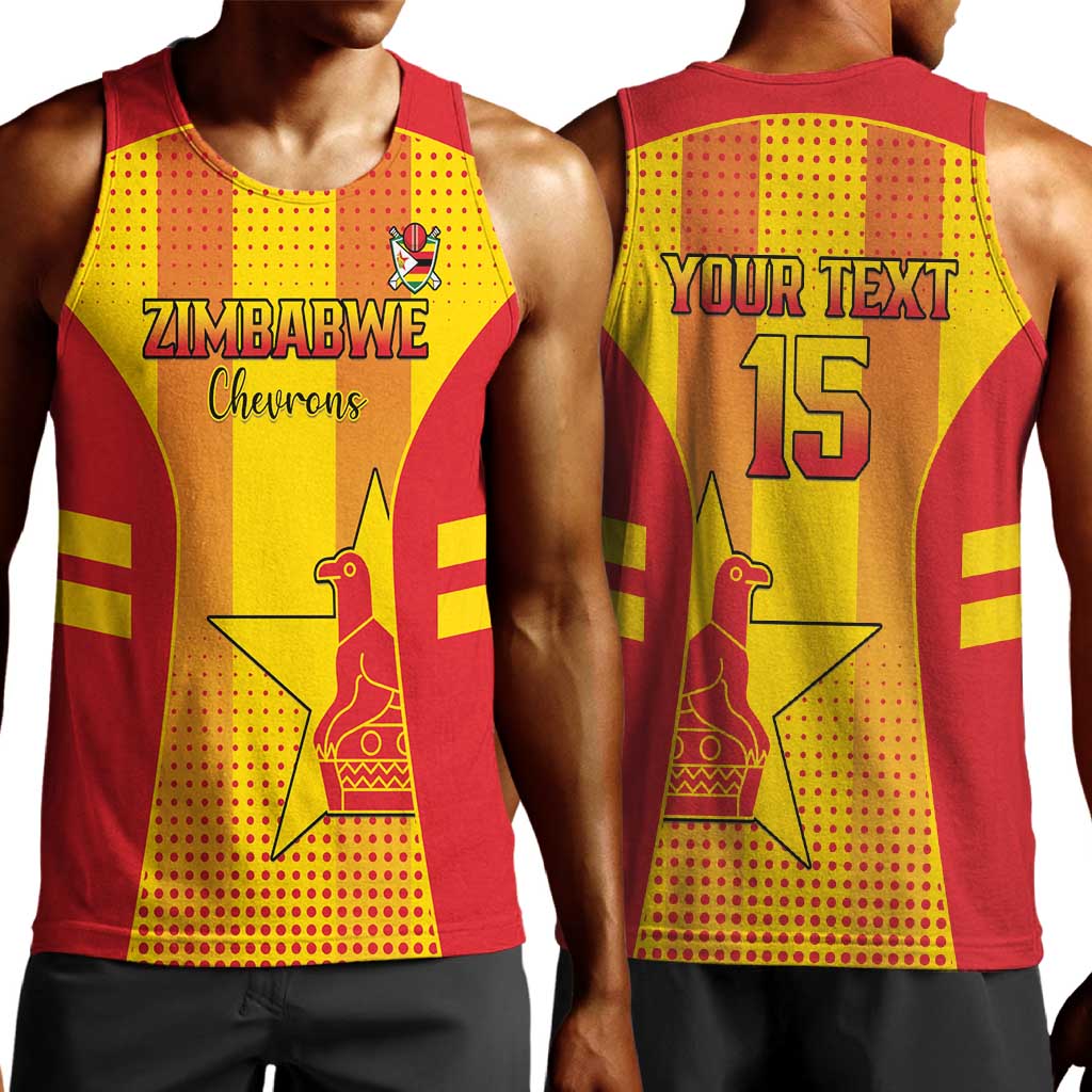Custom Zimbabwe Cricket Men Tank Top Sporty Style - African Pride
