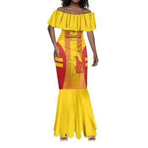Custom Zimbabwe Cricket Mermaid Dress Sporty Style - African Pride
