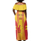 Custom Zimbabwe Cricket Off Shoulder Maxi Dress Sporty Style - African Pride