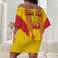 Custom Zimbabwe Cricket Off Shoulder Short Dress Sporty Style - African Pride