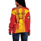Custom Zimbabwe Cricket Off Shoulder Sweater Sporty Style - African Pride