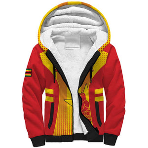 Custom Zimbabwe Cricket Sherpa Hoodie Sporty Style - African Pride
