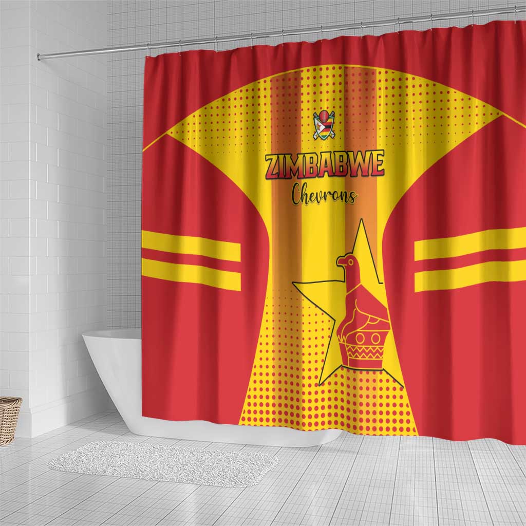 Zimbabwe Cricket Shower Curtain Sporty Style LT15