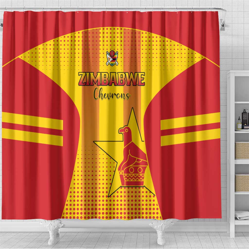 Zimbabwe Cricket Shower Curtain Sporty Style LT15