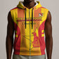 Custom Zimbabwe Cricket Sleeveless Zip Hoodie Sporty Style - African Pride