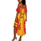 Custom Zimbabwe Cricket Summer Maxi Dress Sporty Style - African Pride