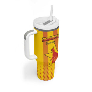 Custom Zimbabwe Cricket Tumbler With Handle Sporty Style - African Pride
