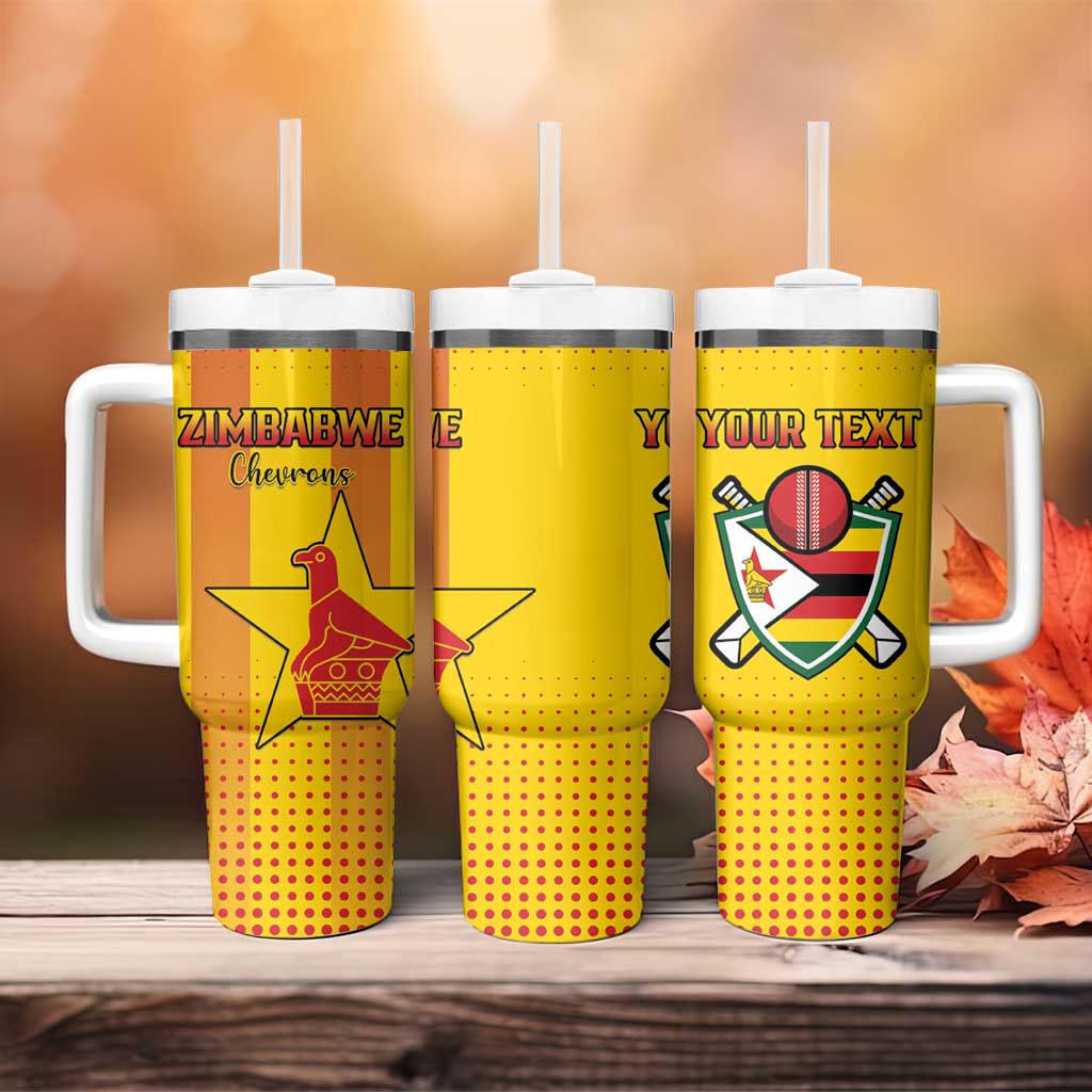 Custom Zimbabwe Cricket Tumbler With Handle Sporty Style - African Pride