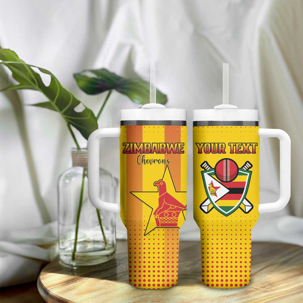 Custom Zimbabwe Cricket Tumbler With Handle Sporty Style - African Pride