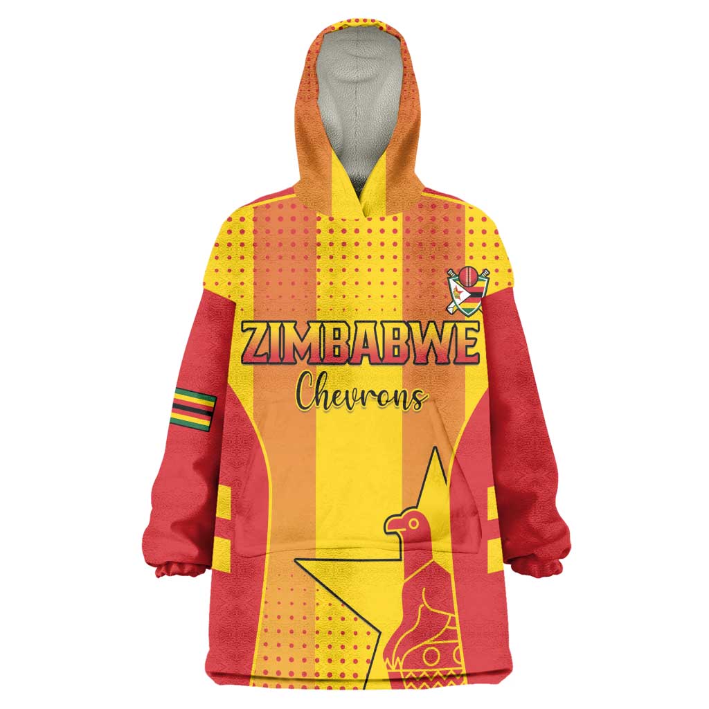 Custom Zimbabwe Cricket Wearable Blanket Hoodie Sporty Style - African Pride
