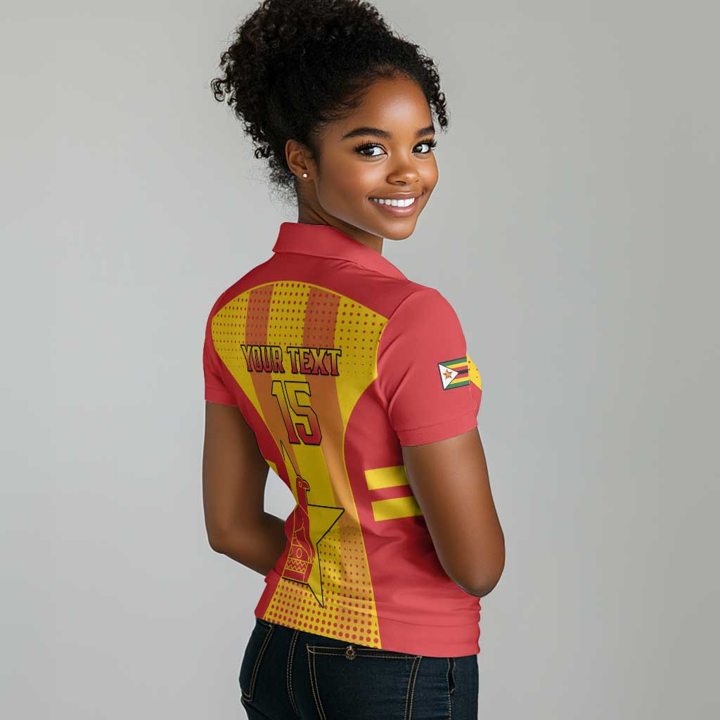 Custom Zimbabwe Cricket Women Polo Shirt Sporty Style - African Pride