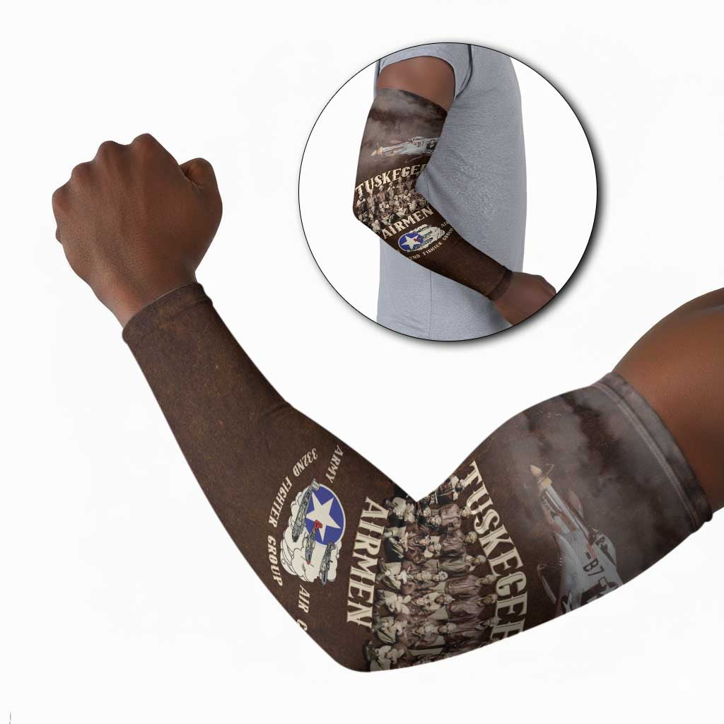 Remembering Tuskegee Airmen Arm Sleeves Heroes of the 332nd Squadron Retro Style