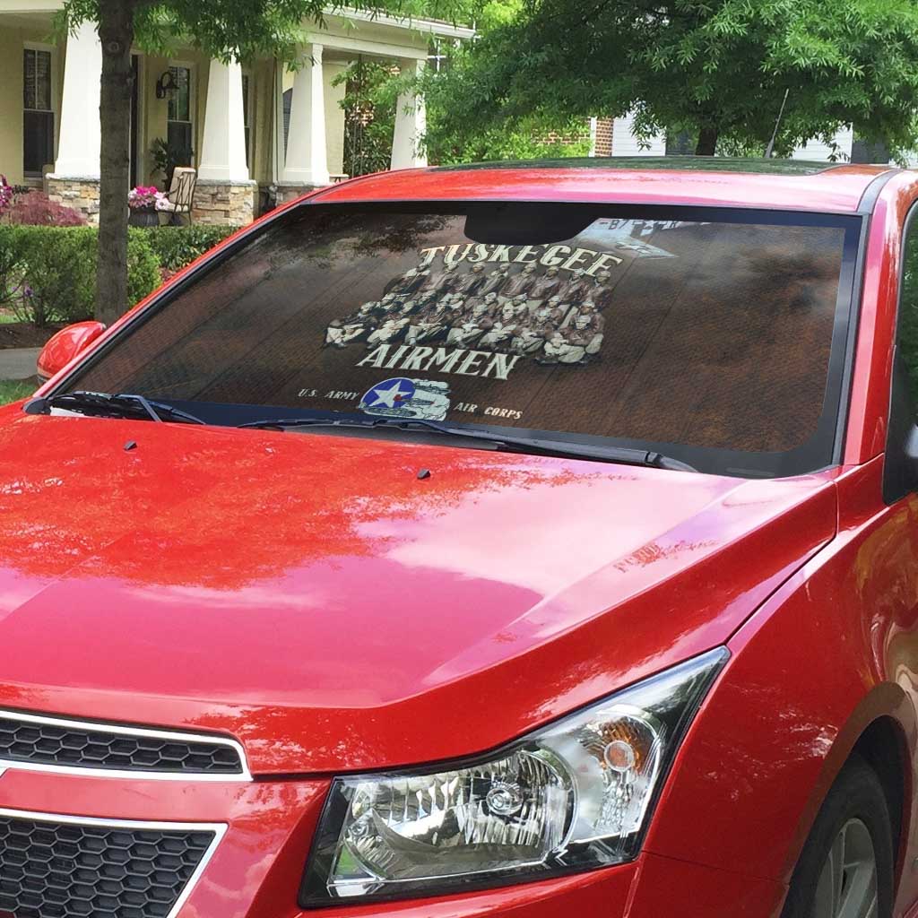 Remembering Tuskegee Airmen Auto Sun Shade Heroes of the 332nd Squadron Retro Style