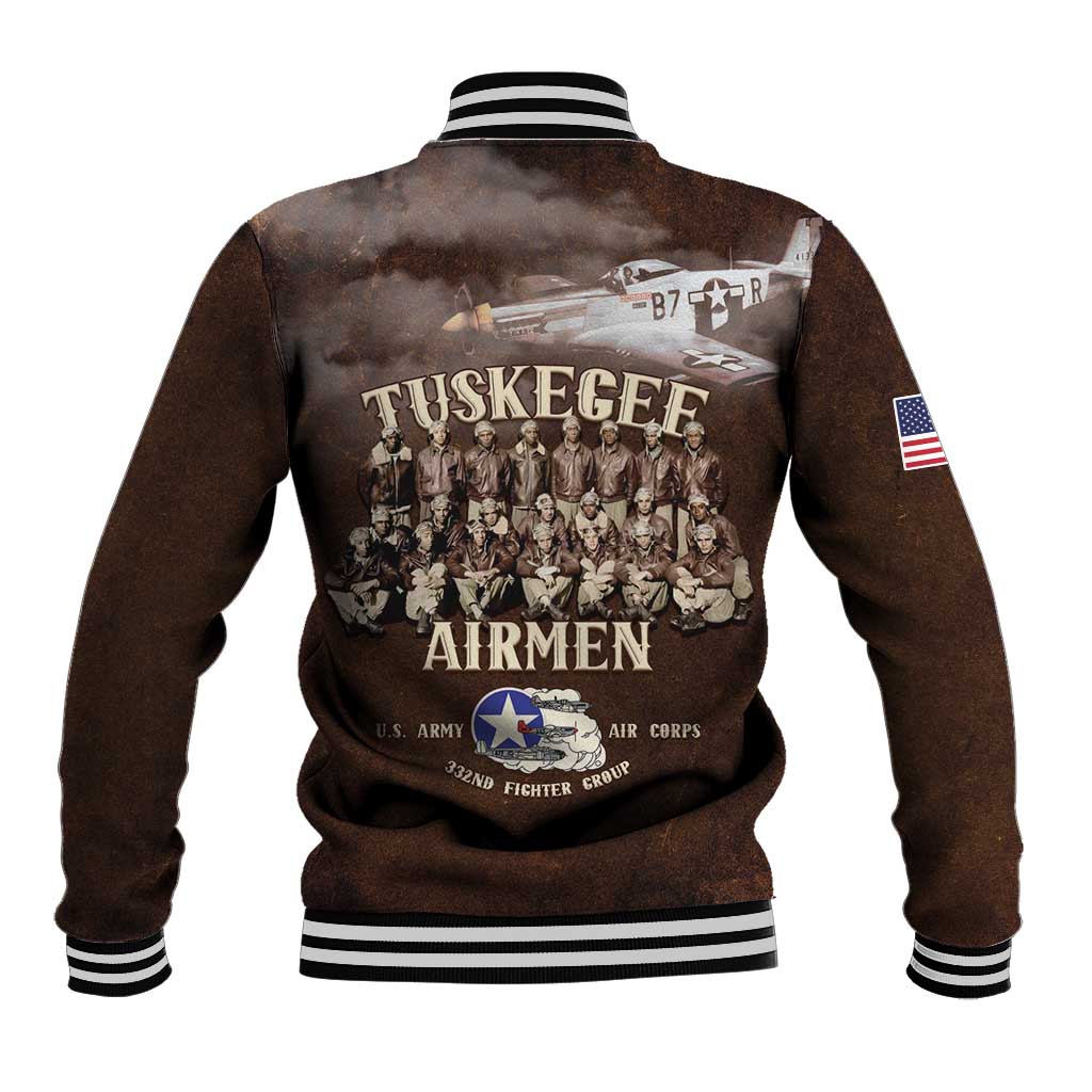 Remembering the Red Tail Heroes Baseball Jacket Tuskegee Airmen Legacy Retro Style - African Pride