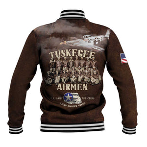 Remembering the Red Tail Heroes Baseball Jacket Tuskegee Airmen Legacy Retro Style - African Pride