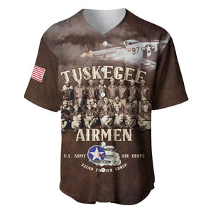 Remembering the Red Tail Heroes Baseball Jersey Tuskegee Airmen Legacy Retro Style - African Pride