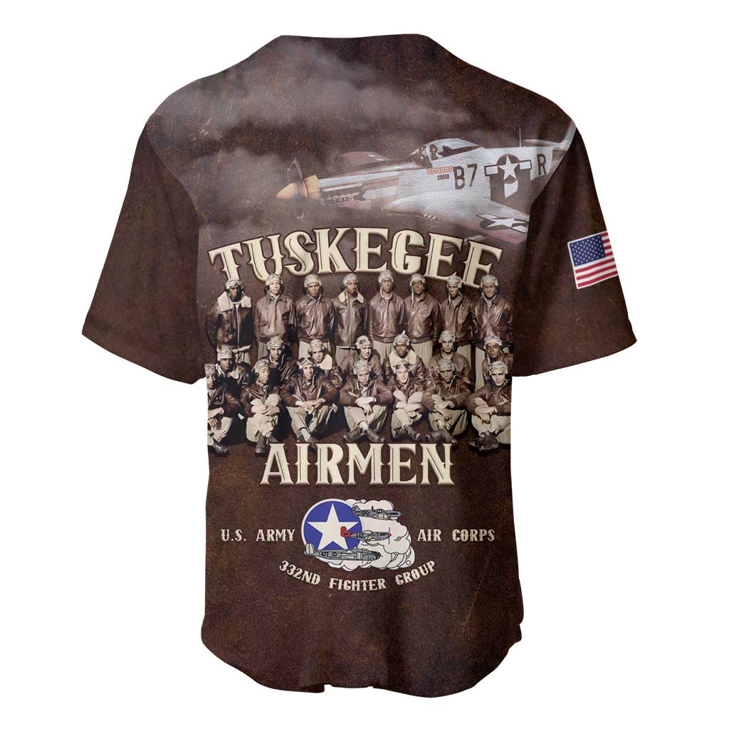 Remembering the Red Tail Heroes Baseball Jersey Tuskegee Airmen Legacy Retro Style - African Pride