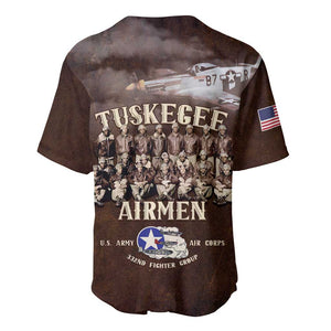 Remembering the Red Tail Heroes Baseball Jersey Tuskegee Airmen Legacy Retro Style - African Pride