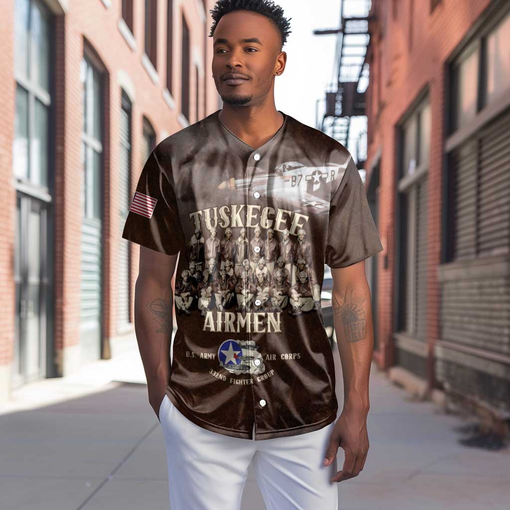 Remembering the Red Tail Heroes Baseball Jersey Tuskegee Airmen Legacy Retro Style - African Pride