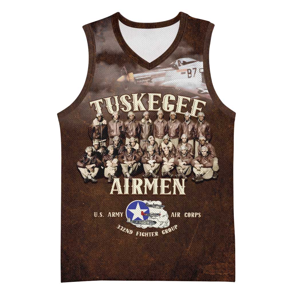 Remembering the Red Tail Heroes Basketball Jersey Tuskegee Airmen Legacy Retro Style - African Pride