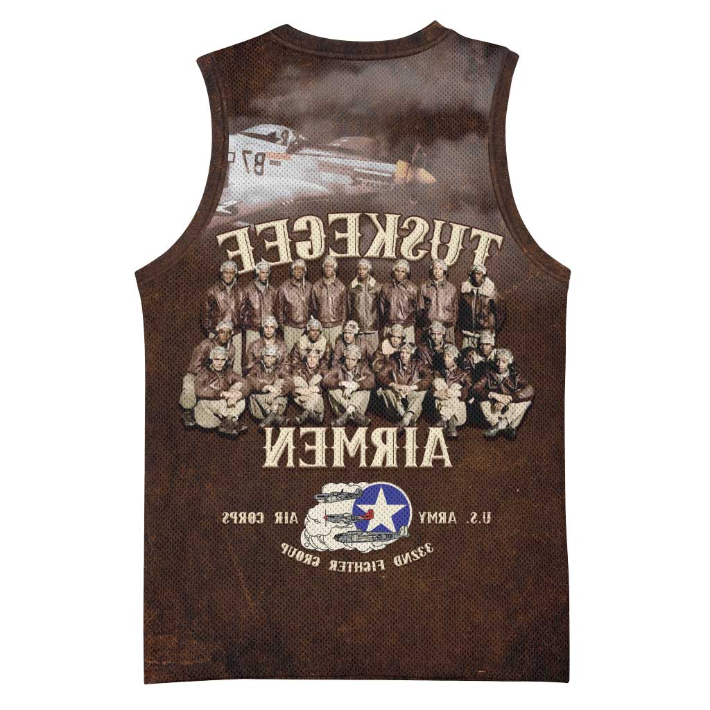 Remembering the Red Tail Heroes Basketball Jersey Tuskegee Airmen Legacy Retro Style - African Pride