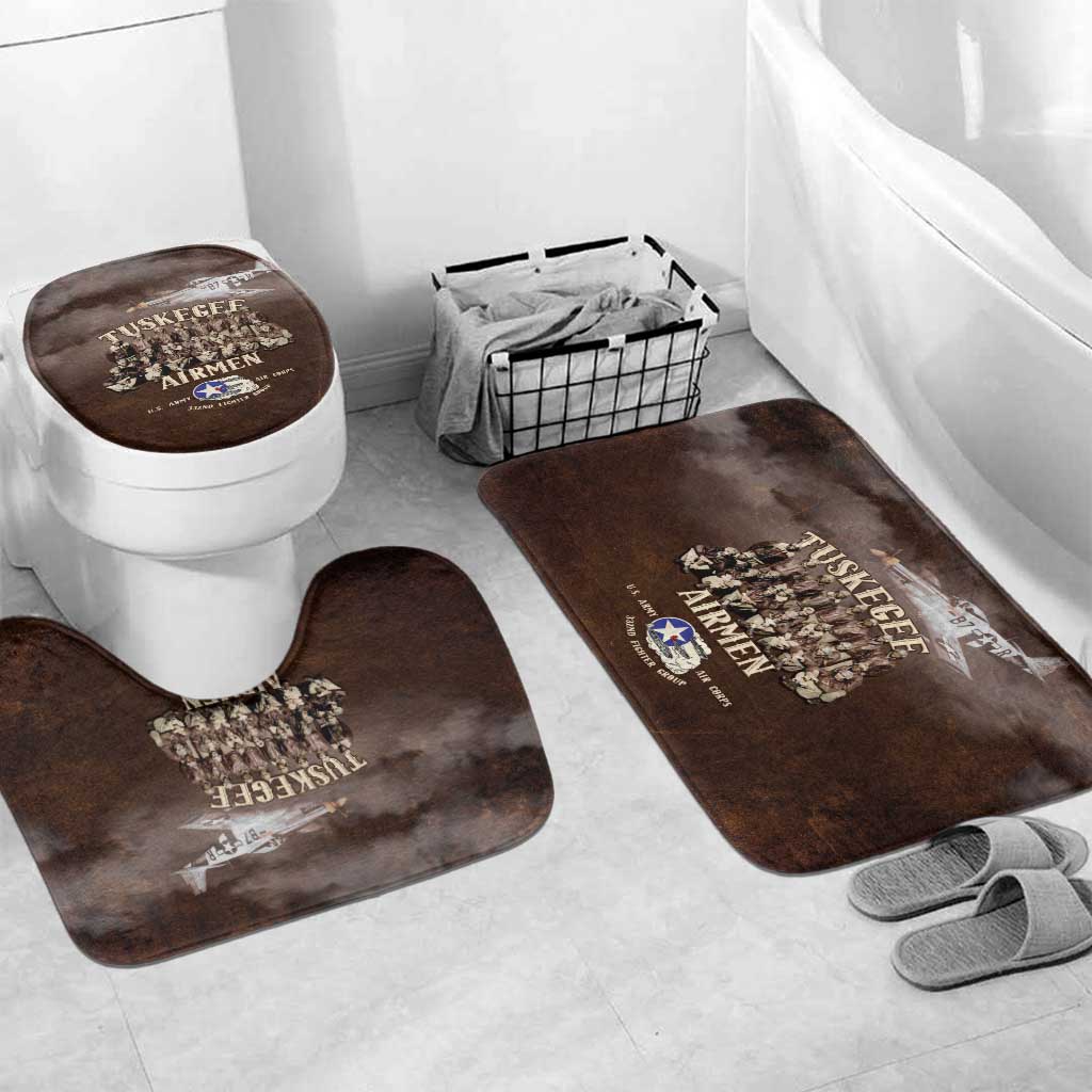 Remembering Tuskegee Airmen Bathroom Set Heroes of the 332nd Squadron Retro Style