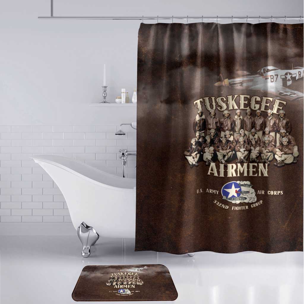 Remembering Tuskegee Airmen Bathroom Set Heroes of the 332nd Squadron Retro Style
