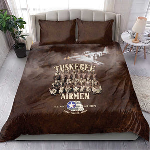 Remembering the Red Tail Heroes Bedding Set Tuskegee Airmen Legacy Retro Style - African Pride