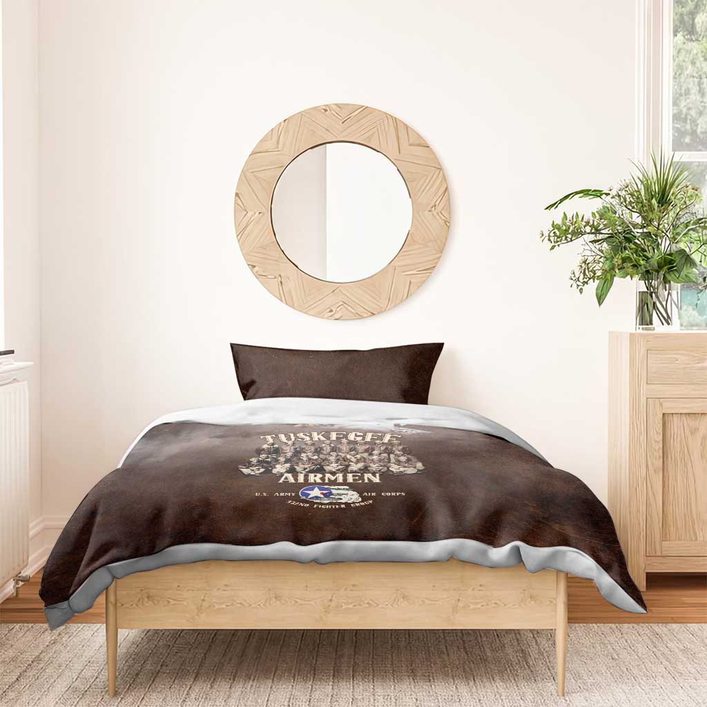 Remembering the Red Tail Heroes Bedding Set Tuskegee Airmen Legacy Retro Style - African Pride