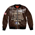 Remembering the Red Tail Heroes Bomber Jacket Tuskegee Airmen Legacy Retro Style - African Pride